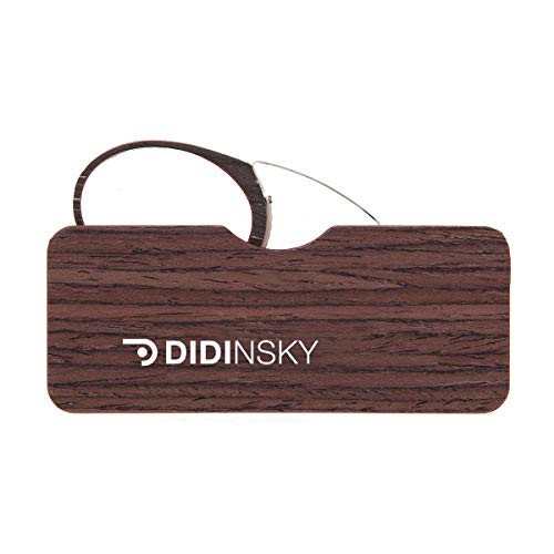 DIDINSKY Lesebrille für Damen und Herren Transparent. Kompakte leichte randlose brillen. Brillengestelle für damen und herren. Lesehilfe Retro. Holz +1.0 - ORSAY WOOD von DIDINSKY