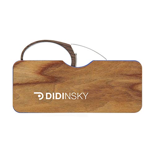 DIDINSKY Lesebrille für Damen und Herren Transparent. Kompakte leichte randlose brillen. Brillengestelle für damen und herren. Lesehilfe Retro. Klares Holz +2.0 - ORSAY WOOD von DIDINSKY