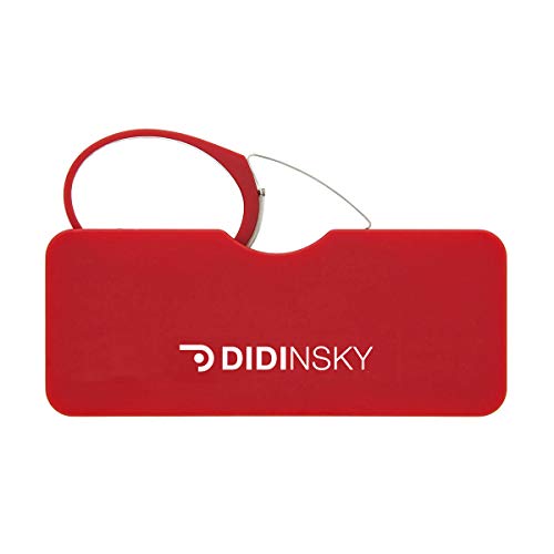 DIDINSKY Lesebrille für Damen und Herren Transparent. Kompakte leichte randlose brillen. Brillengestelle für damen und herren. Lesehilfe Retro. Red +1.0 - ORSAY von DIDINSKY