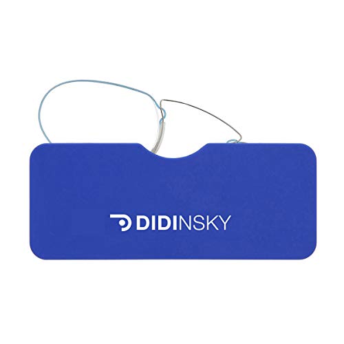 DIDINSKY Lesebrille für Damen und Herren Transparent. Kompakte leichte randlose brillen. Brillengestelle für damen und herren. Lesehilfe Retro. Blue +3.0 - LOUVRE von DIDINSKY