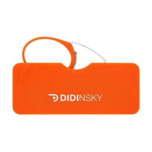 DIDINSKY Lesebrille für Damen und Herren Transparent. Kompakte leichte randlose brillen. Brillengestelle für damen und herren. Lesehilfe Retro. Orange +1.0 - ORSAY von DIDINSKY