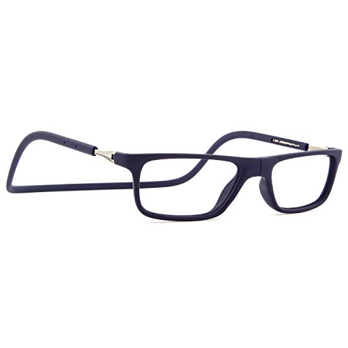 DIDINSKY Magnetische Blaulichtfilter Brille für Damen und Herren. Blaufilter Brille für Gaming oder Pc. Gummi-Touch-Tempel und Blendschutzgläser. Indigo +3.0 – FARADAY von DIDINSKY