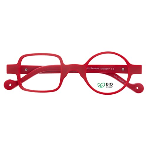 DIDINSKY Presbyopie Lesebrille oder Presbyopie Anti Blaulicht Anti Blaulicht für Männer und Frauen. Rubber Touch, flexible Bügel und entspiegelte Gläser. Cherry +3.0 - DALI BIO von DIDINSKY