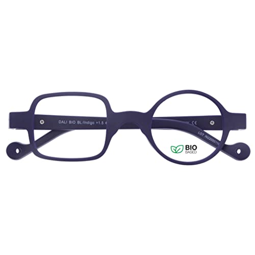 DIDINSKY Presbyopie Lesebrille oder Presbyopie Anti Blaulicht Anti Blaulicht für Männer und Frauen. Rubber Touch, Flexible Bügel und Entspiegelte Gläser - DALI BIO (Indigo, 1.5, x) von DIDINSKY