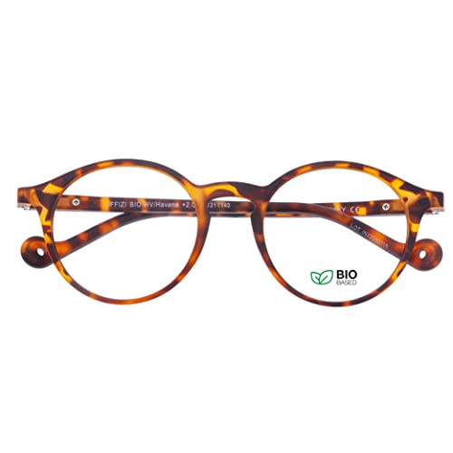 DIDINSKY Presbyopie Lesebrille oder Presbyopie Anti Blaulicht Anti Blaulicht für Männer und Frauen. Rubber Touch, flexible Bügel und entspiegelte Gläser - UFFIZI BIO (Havana, 2.5, x) von DIDINSKY