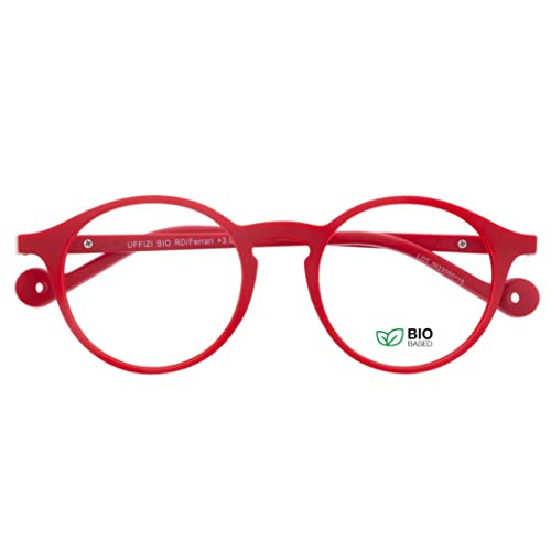 DIDINSKY Presbyopie Lesebrille oder Presbyopie Anti Blaulicht Anti Blaulicht für Männer und Frauen. Rubber Touch, flexible Bügel und entspiegelte Gläser. Cherry +1.5 - UFFIZI BIO von DIDINSKY