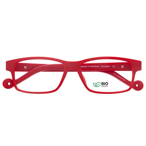 DIDINSKY Presbyopie Lesebrille oder Presbyopie Anti Blaulicht Anti Blaulicht für Männer und Frauen. Rubber Touch, flexible Bügel und entspiegelte Gläser. Cherry +1.0 - THYSSEN BIO von DIDINSKY