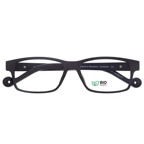 DIDINSKY Presbyopie Lesebrille oder Presbyopie Anti Blaulicht Anti Blaulicht für Männer und Frauen. Rubber Touch, flexible Bügel und entspiegelte Gläser. Graphite +1.0 - THYSSEN BIO von DIDINSKY
