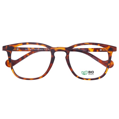 DIDINSKY Presbyopie Lesebrille oder Presbyopie Anti Blaulicht Anti Blaulicht für Männer und Frauen. Rubber Touch, flexible Bügel und entspiegelte Gläser. Havana +3.0 - TATE BIO von DIDINSKY