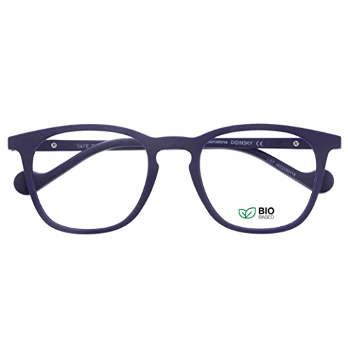 DIDINSKY Presbyopie Lesebrille oder Presbyopie Anti Blaulicht Anti Blaulicht für Männer und Frauen. Rubber Touch, flexible Bügel und entspiegelte Gläser. Indigo +2.5 - TATE BIO von DIDINSKY