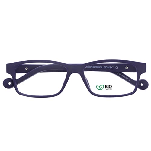 DIDINSKY Presbyopie Lesebrille oder Presbyopie Anti Blaulicht Anti Blaulicht für Männer und Frauen. Rubber Touch, flexible Bügel und entspiegelte Gläser. Indigo +2.5 - THYSSEN BIO von DIDINSKY