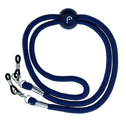 DIDINSKY Strapazierfähiges Nylon-Lesebrillenband. Einstellbare Länge mit Blockierclip. Indigo - STRAPS von DIDINSKY