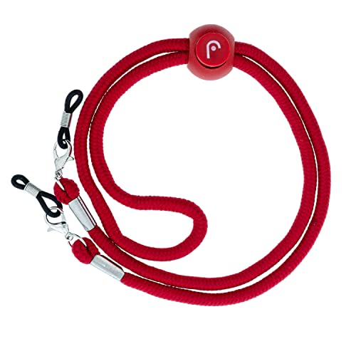 DIDINSKY Strapazierfähiges Nylon-Lesebrillenband. Einstellbare Länge mit Blockierclip. Red - STRAPS von DIDINSKY