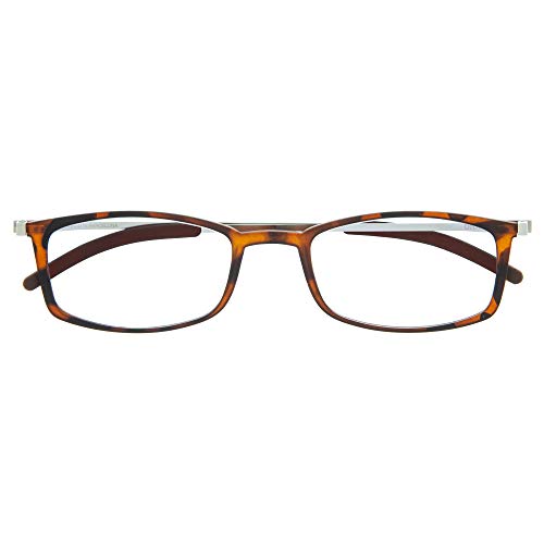 DIDINSKY Ultradünne Verschreibungspflichtige Lesebrille für Männer und Frauen. Sehr Leichte Presbyopie-Brille mit Blaulicht-Schutzgläsern - MACBA ROUND/SQUARE (Havana, 2.5, x, SQUARE) von DIDINSKY