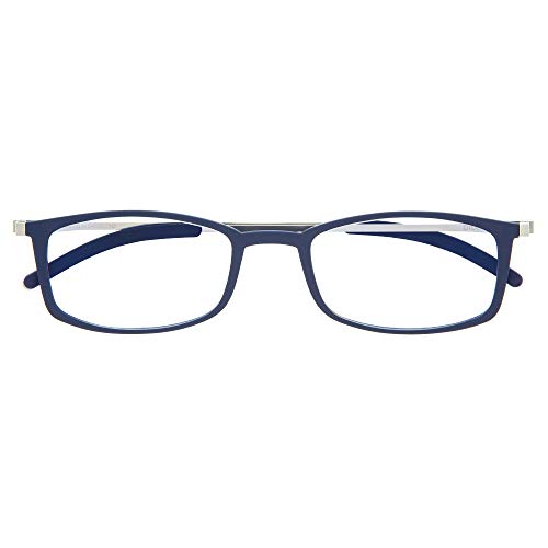 DIDINSKY Ultradünne Verschreibungspflichtige Lesebrille für Männer und Frauen. Sehr Leichte Presbyopie-Brille mit Blaulicht-Schutzgläsern - MACBA ROUND/SQUARE (Indigo, 2, x, SQUARE) von DIDINSKY