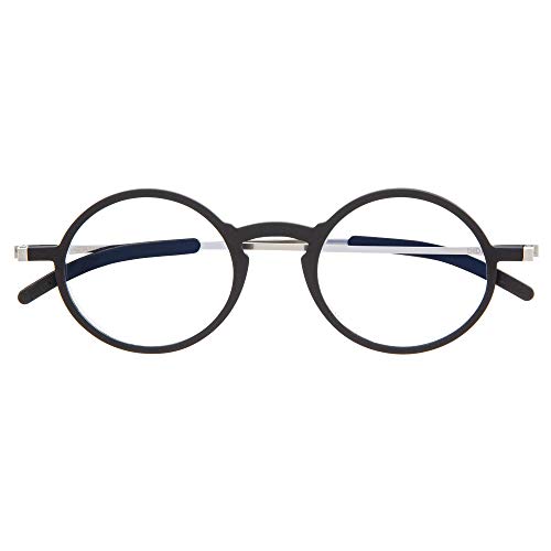 DIDINSKY Ultradünne Verschreibungspflichtige Lesebrille für Männer und Frauen. Sehr Leichte Presbyopie-Brille mit Blaulicht-Schutzgläsern - MACBA ROUND/SQUARE (Graphite, 1.5, x, ROUND) von DIDINSKY