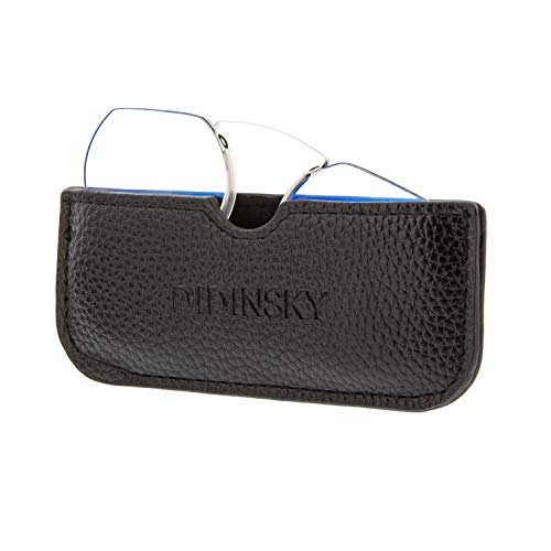 DIDINSKY Lesebrille für Damen und Herren Randlose. Blaulicht das Computerleser blockiert. Unzerbrechliche Anti-Glare-Brille im Taschenformat. Black +3.0 - HERMITAGE ROUND von DIDINSKY