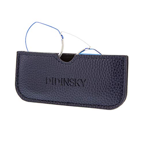 DIDINSKY Lesebrille für Damen und Herren Randlose. Blaulicht das Computerleser blockiert. Unzerbrechliche Anti-Glare-Brille im Taschenformat. Blue +1.0 - HERMITAGE ROUND von DIDINSKY