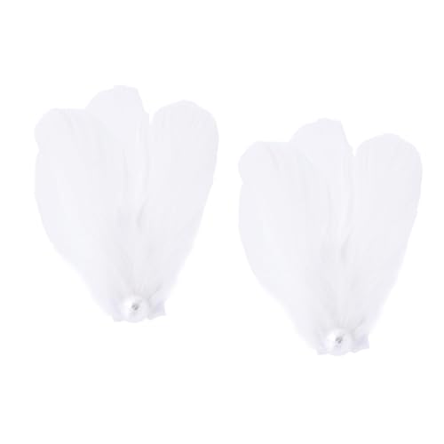 1 Paar künstliche Perlen, gefiederte Haarspange, Seitennadel für modische Frauen und Mädchen, Bühnenauftritte, Kostüm-Requisiten von DIEKE