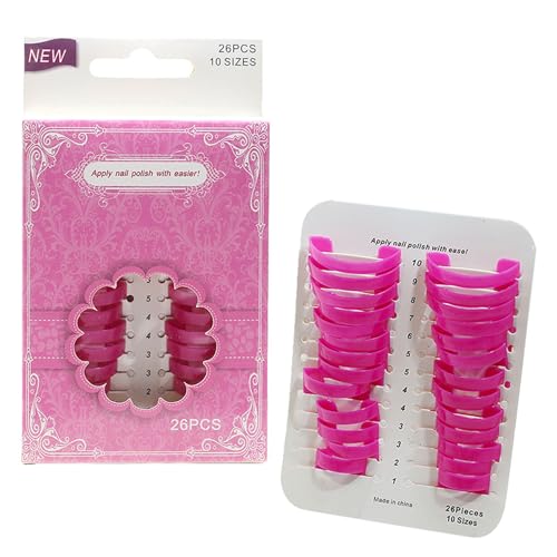 26 Stück/Set Wiederverwendbare Nägel Politur Schutz Nägel Politur Schutz Maniküre Protector Tool C Shield für Damen von DIEKE