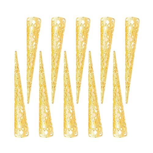 DIEKE 10 Stück Halloween Fingernägel Krallenringe Chinesische Antike Fingernagel Kralle Metall Knöchel Finger Zubehör für Frauen Thema Party Ringe von DIEKE