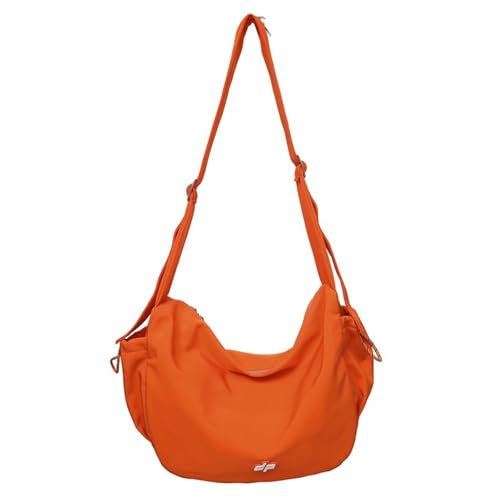 DIEKE Geräumige Nylon-Umhängetasche für Arbeit und Freizeit, stilvoll, Unisex, schlicht, einfarbig, Schultasche, großer Schultergurt, verstellbarer Riemen, a, One Size DIEKE Geräumige Nylon-Umhängetasche für Arbeit und Freizeit, stilvoll, Unisex, schlicht, einfarbig, Schultasche, großer Schultergurt, verstellbarer Riemen, a, One Size von DIEKE