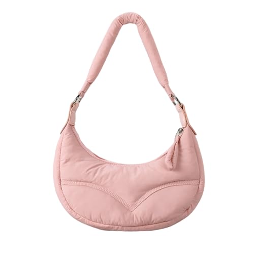 DIEKE Gesteppte Halbmond-Umhängetasche für Damen, elegante Umhängetasche, Umhängetasche mit verstellbarem Riemen, Einkaufstaschen, lässige Handtasche, a, One Size DIEKE Gesteppte Halbmond-Umhängetasche für Damen, elegante Umhängetasche, Umhängetasche mit verstellbarem Riemen, Einkaufstaschen, lässige Handtasche, a, One Size von DIEKE