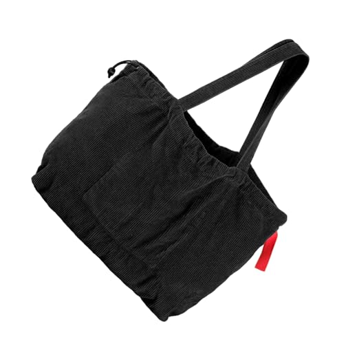 DIEKE Koreanisch inspirierte Cord-Umhängetasche, geräumige Innenseite, lässige Handtasche für Damen, kombiniert Mode und Funktionalität, Alltagstasche, Schwarz , One Size DIEKE Koreanisch inspirierte Cord-Umhängetasche, geräumige Innenseite, lässige Handtasche für Damen, kombiniert Mode und Funktionalität, Alltagstasche, Schwarz , One Size von DIEKE