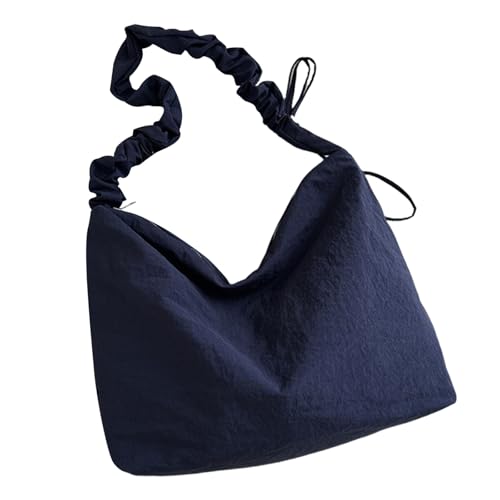 DIEKE Umhängetasche für Damen mit großem Fassungsvermögen, trendig, Wolken, einfarbig, Kuriertasche, plissiert, große Kapazität, Schultertasche, einfarbig, Crossbody, blau, One Size DIEKE Umhängetasche für Damen mit großem Fassungsvermögen, trendig, Wolken, einfarbig, Kuriertasche, plissiert, große Kapazität, Schultertasche, einfarbig, Crossbody, blau, One Size von DIEKE