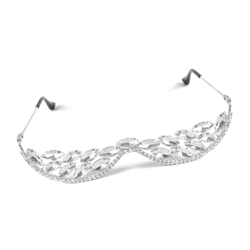 Keine Linse Diamanted Decor Halbgläser Rahmen V Form Strasssteine ​​Sonnenbrille Ohne Linsen Halbrahmen Strasssteine ​​Brille von DIEKE