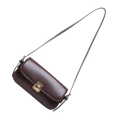 Modische Damen Schultertasche Elegante PU Leder Handtasche Casual Achselbörse für Partys und den täglichen Gebrauch Damen Party Handtasche, coffee, One Size von DIEKE