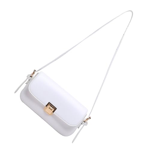 Modische Damen Schultertasche Elegante PU Leder Handtasche Casual Achselbörse für Partys und den täglichen Gebrauch Damen Party Handtasche, weiß, One Size von DIEKE