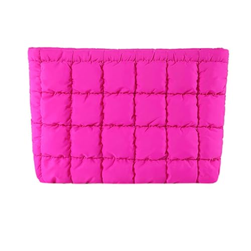 Modische Kosmetiktasche aus Nylon, plissiert, für Damen, Kulturbeutel, Kosmetiktasche für den täglichen Pendler und auf Reisen, rosarot, Mass Beauty Modische Kosmetiktasche aus Nylon, plissiert, für Damen, Kulturbeutel, Kosmetiktasche für den täglichen Pendler und auf Reisen, rosarot, Mass Beauty von DIEKE