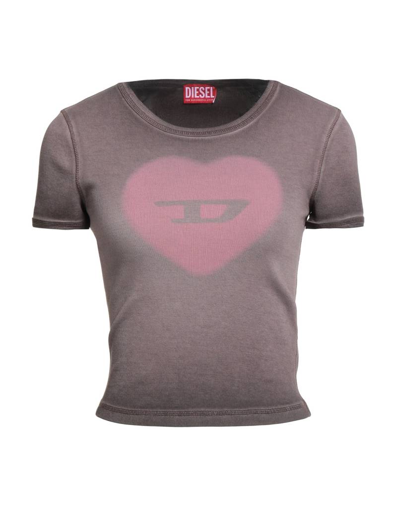 DIESEL T-shirts Damen Maulwurfsgrau DIESEL T-shirts Damen Maulwurfsgrau von DIESEL