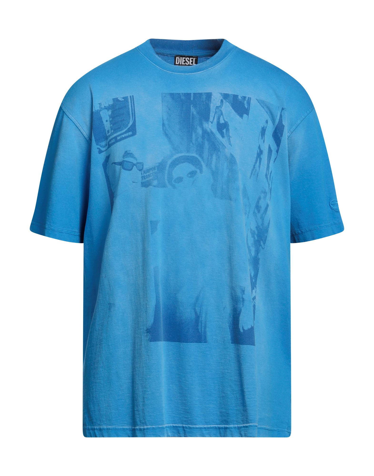 DIESEL T-shirts Herren Azurblau von DIESEL