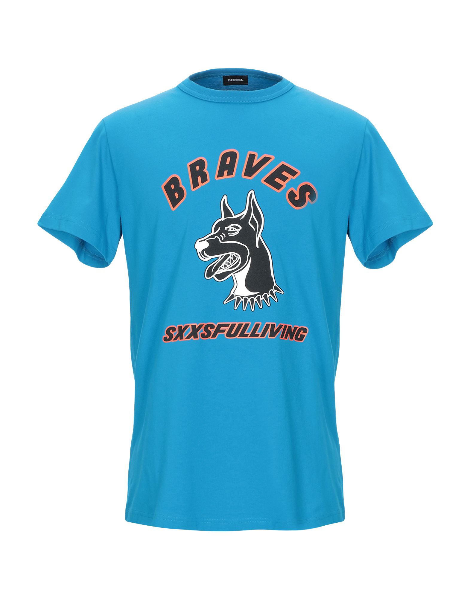 DIESEL T-shirts Herren Azurblau von DIESEL