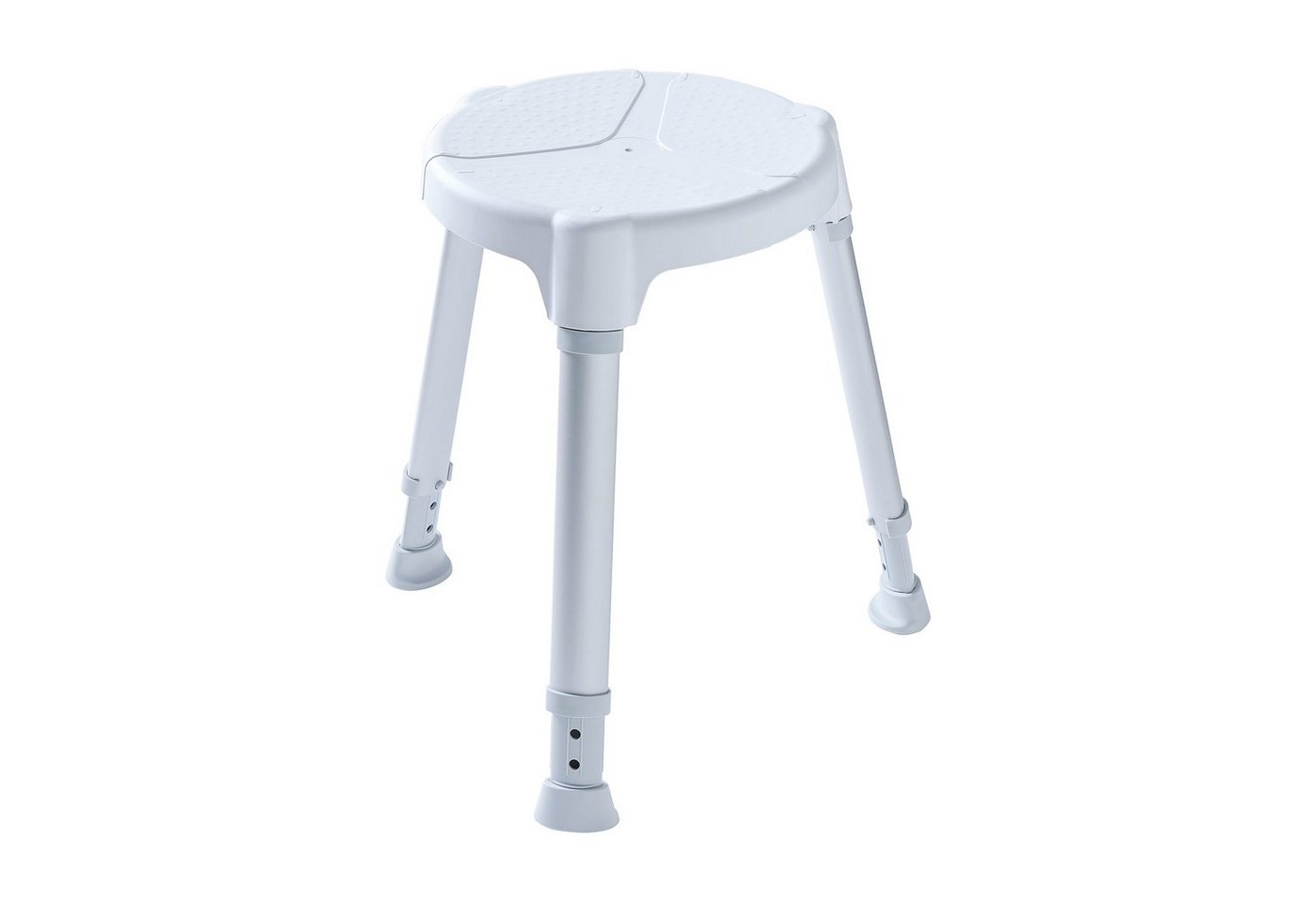 DIETZ® REHA-PRODUKTE Duschhocker Duschhocker TAYO rund höhenverstellbar, rutschsicher, platzsparend, belastbar bis 130,00 kg von DIETZ® REHA-PRODUKTE