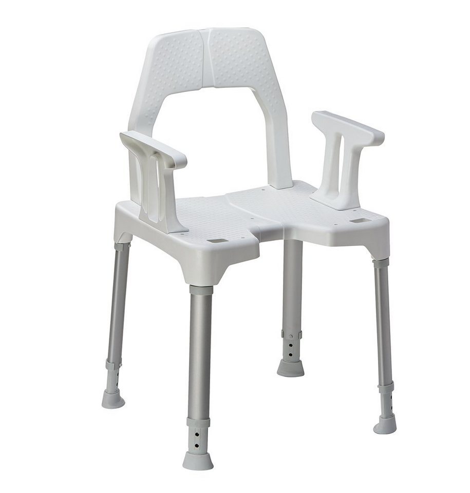 DIETZ® REHA-PRODUKTE Duschstuhl Dietz Duschstuhl TAYO mit Arm-, Rückenlehne und Hygieneausschnitt von DIETZ® REHA-PRODUKTE