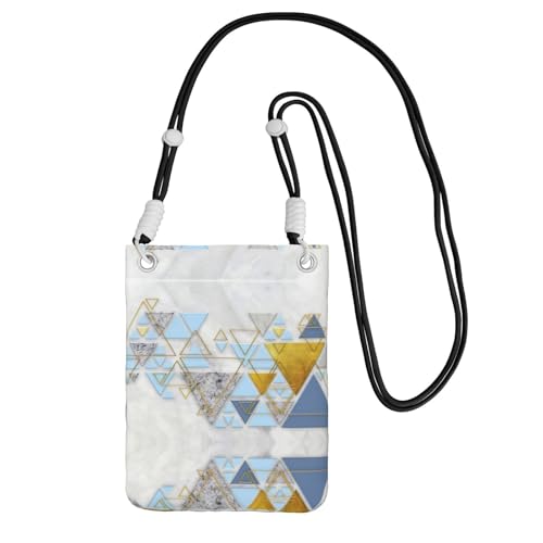 DIEzig Umhängetasche mit abstraktem geometrischem Muster, für Erwachsene, Geldbörse, Umhängetasche mit abnehmbarem Schulterriemen, Schwarz , Einheitsgröße von DIEzig