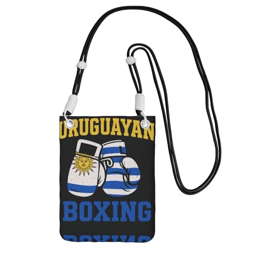 DIEzig Uruguay Fight Printing Crossbody Handytasche für Erwachsene Geldbörse Crossbody Umhängetasche mit abnehmbarem Schultergurt, Schwarz , Einheitsgröße von DIEzig
