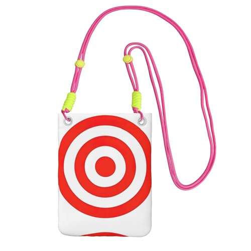 Design Target Printing Crossbody Handytasche für Erwachsene Geldbörse Crossbody Umhängetasche mit abnehmbarem Schultergurt, Fuchusia, Einheitsgröße von DIEzig