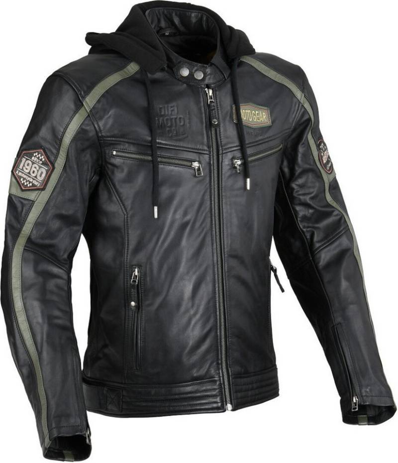 DIFI Motorradjacke Detroit 2 Motorrad Lederjacke protektoren reißverschluss von DIFI