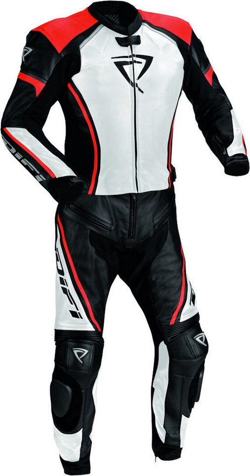 DIFI Motorradkombi Suzuka 2-Teiler Motorrad Lederkombi protektoren reißverschluss von DIFI