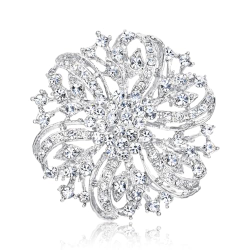 DIFLAX Broschen für Damen, Anstecknadeln für Damen, Damen Kristall Strass Brosche Rund, Pullover Schal Strickjacke Clips, Geschenke für Frauen DIFLAX Broschen für Damen, Anstecknadeln für Damen, Damen Kristall Strass Brosche Rund, Pullover Schal Strickjacke Clips, Geschenke für Frauen von DIFLAX