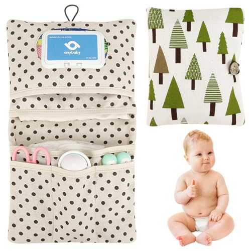 DIFLAX Windeltasche Organizer und Kosmetiktasche 2 in 1 Windeltasche Kleine Wickeltasche Organizer Baby Windeltasche für Mutter Unterwegs (Wald) von DIFLAX