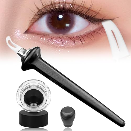 Tragbare Eyeliner-Führungswerkzeuge, Eyeliner Guide Tools, einfacher No-Skip-Eyeliner, wiederverwendbarer Silikon-Augen-Make-up-Pinsel für Augen Make-up Anfänger von DIFLAX