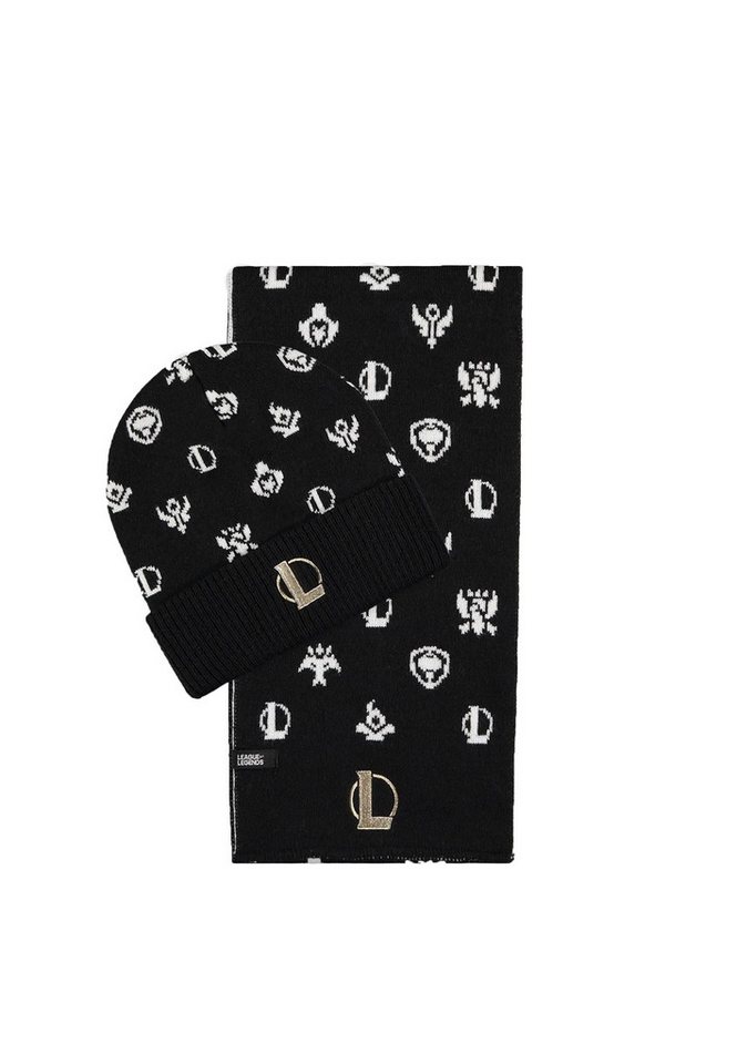 DIFUZED Schal League of Legends Beanie & Schal Set Logos, (1-St), Offiziell lizenziertes Set von DIFUZED