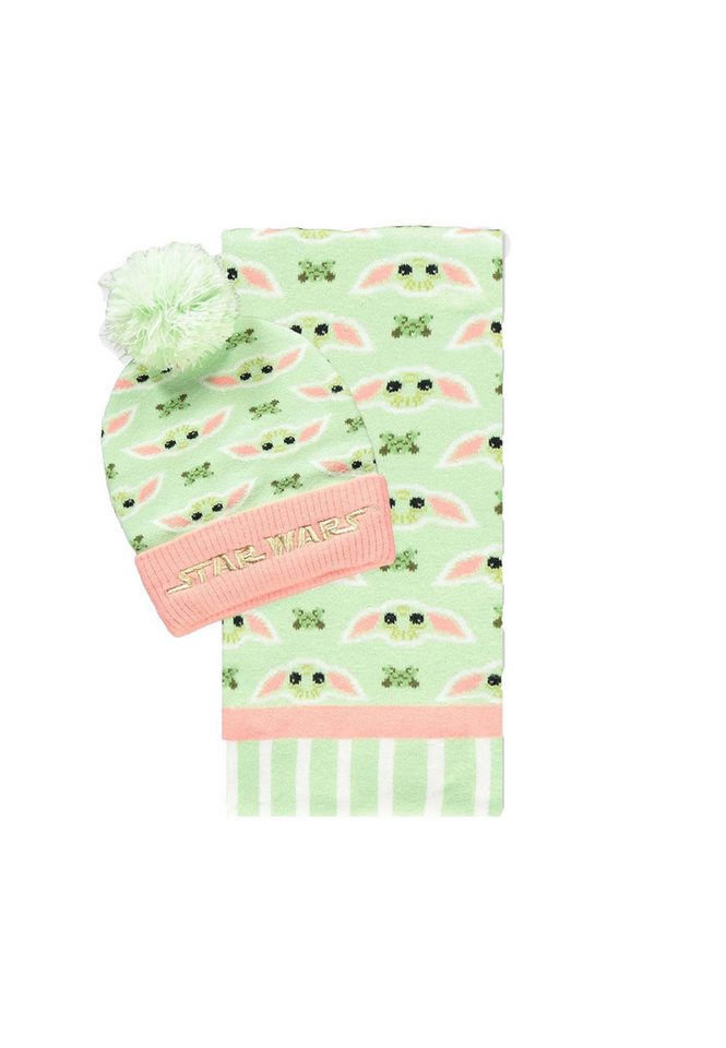 DIFUZED Schal Star Wars: The Mandalorian Beanie & Schal Set Mint Grogu, (1-St), Offiziell lizenziertes Set von DIFUZED