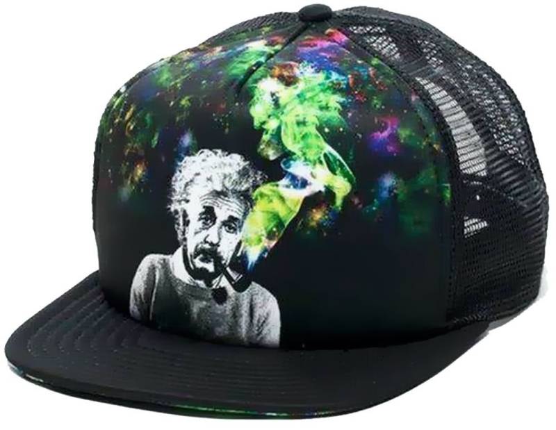 DIFUZED Snapback Cap Albert Einstein Snapback Cap BaseballCap Cappie Smoking Trucker Cap von DIFUZED