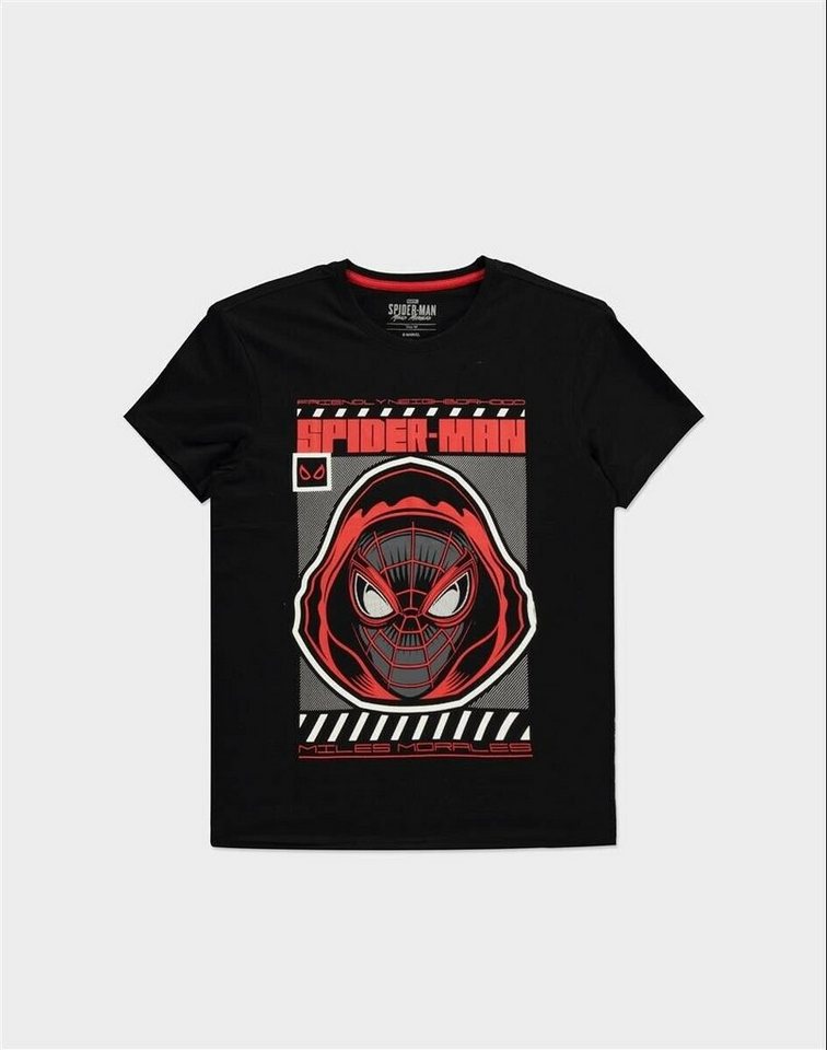 DIFUZED T-Shirt Spider-Man - Miles Morales - Miles Hood - T-Shirt Black Neu Top von DIFUZED